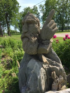June 2016 near Goderich, Ontario, "Moses" sculpture by George Laithwaite (1871-1956). (Photos courtesy JS Reaney.)